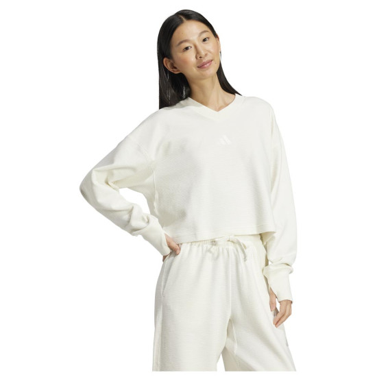 Adidas Γυναικείο φούτερ All SZN Ribbed V-Neck Sweatshirt Adidas Γυναικείο φούτερ All SZN Ribbed V-Neck Sweatshirt